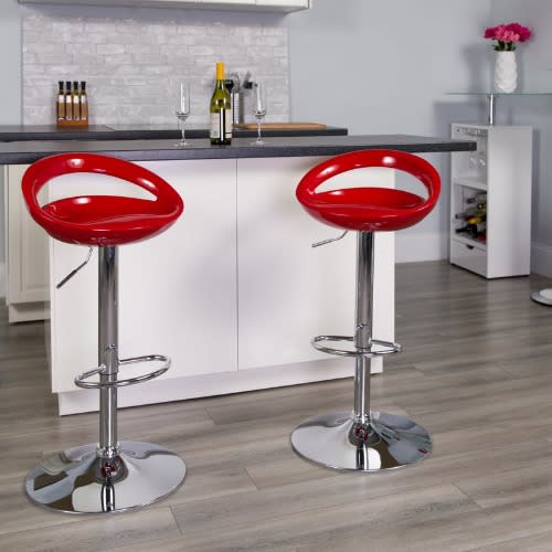 Red Bar Stool Kitchen Chair Set Of 2, Red Bar Stool Chairs