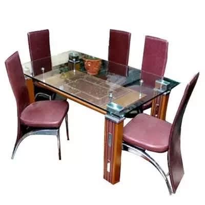 Exquisite Dining Table With 6 Chairs Brown