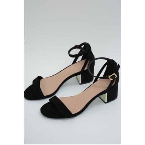 new look real suede barely there block heeled sandal