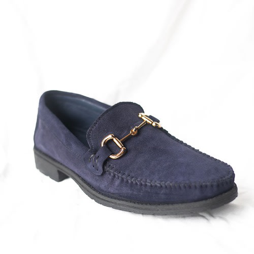Mens Suede Shoes With Buckle - Navy Blue | Konga Online Shopping