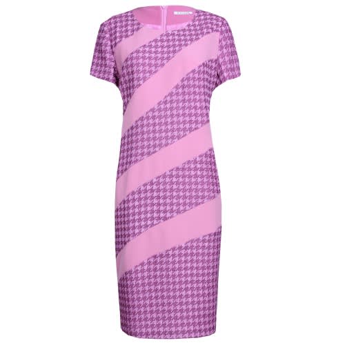 Ladies' Patterned Dress - Pink - Lg ...