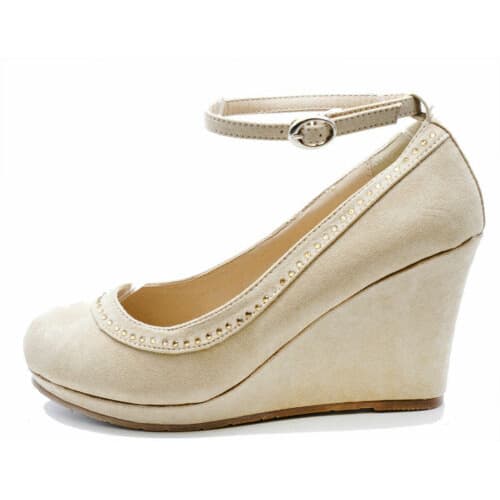 ladies slip on wedges