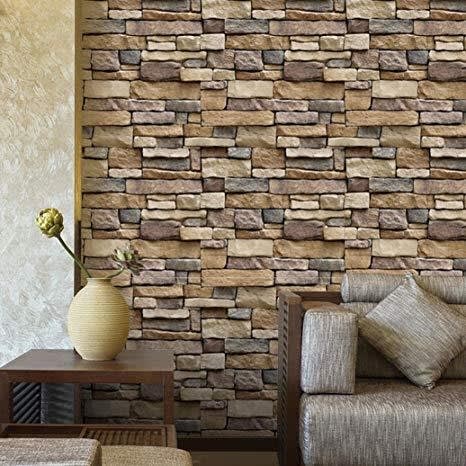 Excellent Wall Decor 3d Wall Paper Brick Stone Rustic Effect 5 3sqm Konga Online Shopping
