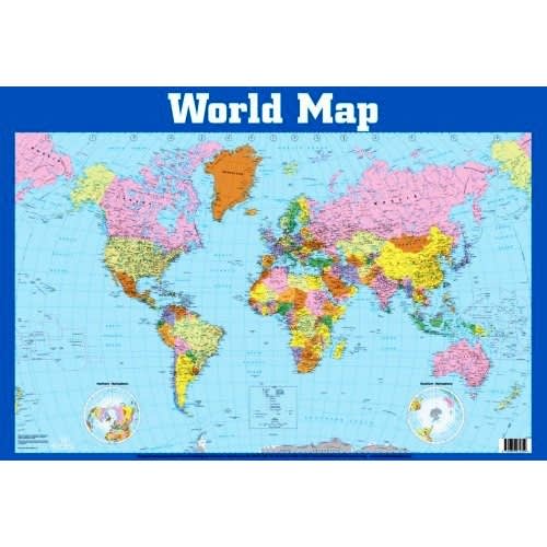 World Map Poster Wall Chart.