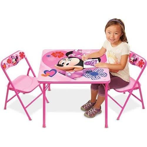activity table set with two chairs