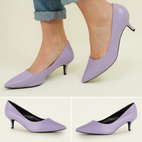 lilac kitten heel shoes