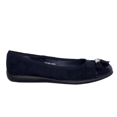 Primark Women's Suede & Patent Ballerina Flat - Navy Blue | Konga ...