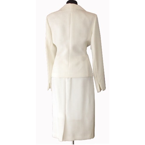 Le Suit Jacquard Skirt Suit - White | Konga Online Shopping