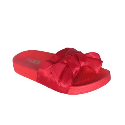 jelly slippers with bow