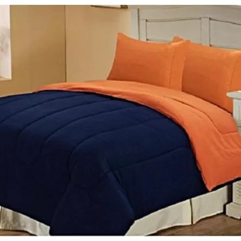 Plain Orange And Navy Blue Bedding Set 1 Duvet 1 Bedsheet And 4 Pillowcases Konga Online Shopping