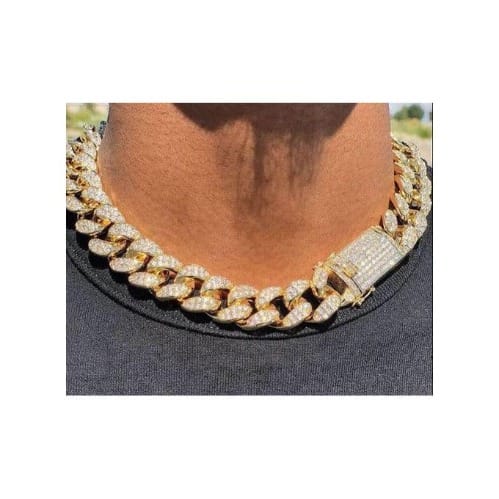 Iced out cuban link choker on sale