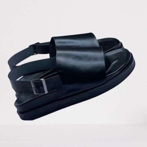 Mens Leather Sandals Black Konga Online Shopping