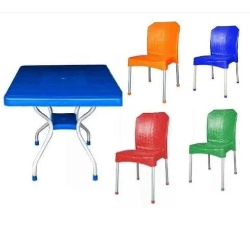 plastic table and chair