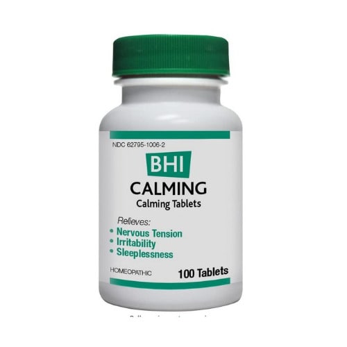 bhi calming relief natural nervous tension 100 tablets