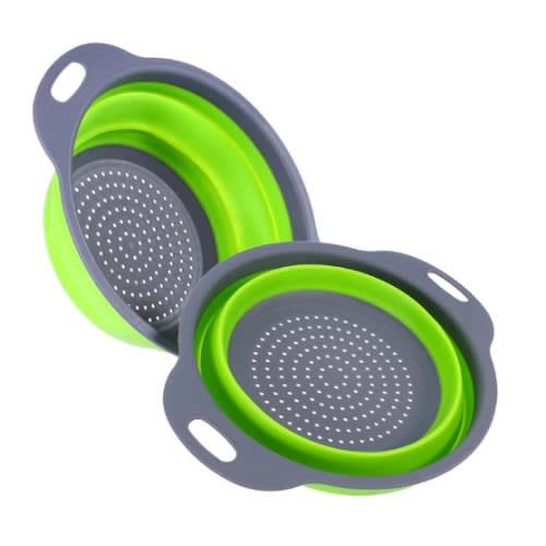 multi functional soft silicone collapsible sieve basket