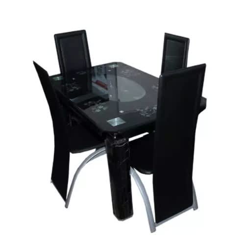 Exquisite Glass Dining Table 4 Seater Black Konga Online Shopping