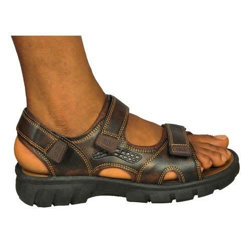 Velcro online leather sandals
