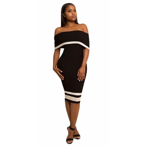 women's white off the shoulder dress