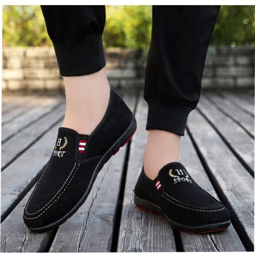 Men's Suede Slip-on Casual Shoes - Black | Konga Online Shopping
