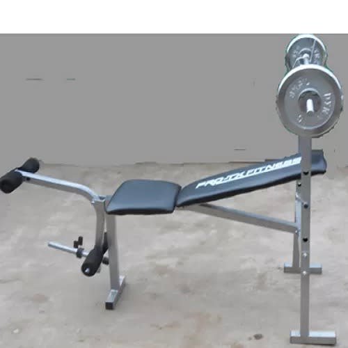 Mini Weight Bench With 15kg Weight Plate And 66t Long Chromed Bar