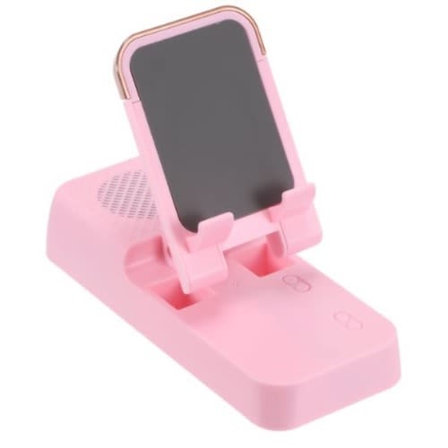Phone Holder And Wireless Bluetooth Speaker With USB Por - Pink | Konga ...