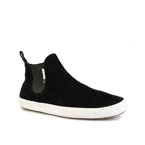 black suede sperrys
