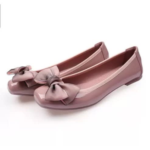 Pink flat shoes ladies clearance