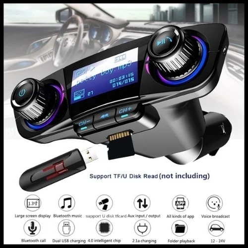 Bluetooth Car Kit Handsfree With Fm Transmitter Bt06 Konga Online Shopping