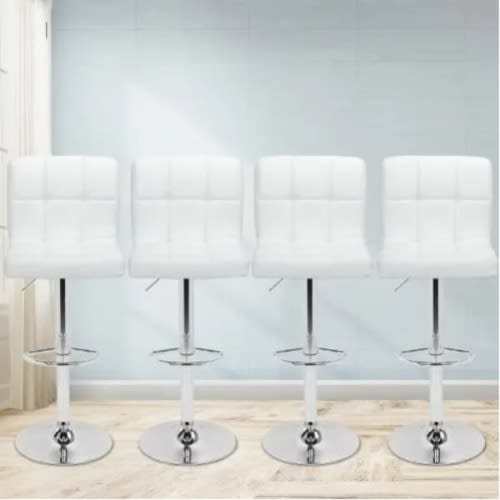 Adjustable Height Bar Stools Set Of 4 White Konga Online Shopping