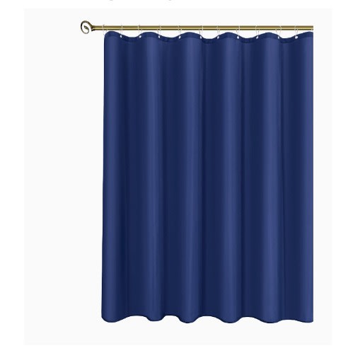 Shower Curtain Navy Blue Konga, Solid Navy Blue Fabric Shower Curtain