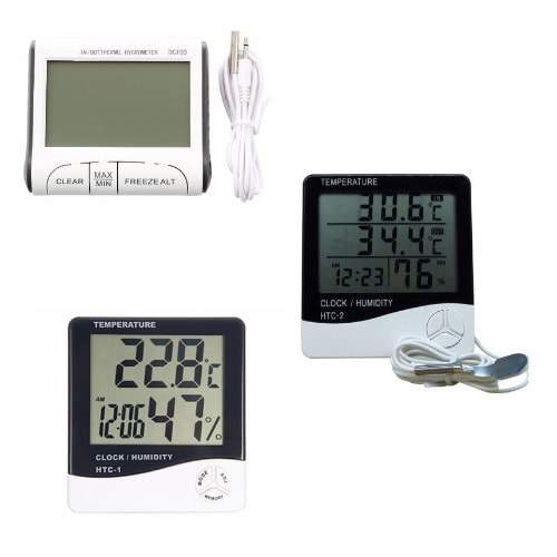 lcd hygrometer thermometer set of 3 differents