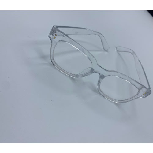 transparent white frame glasses