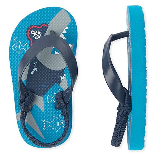 boys shark flip flops