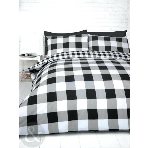 Enthralling Gingham Bedding Set 1 Duvet 1 Bed Sheet And 4