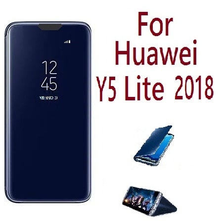Standing Clear View Protective Flip Case Pouch For Huawei Y5 Lite 2018 -  Blue | Konga Online Shopping