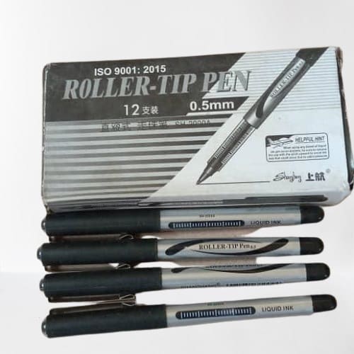 Roller-tip Pen - Black - 0.5mm - Pack Of 12 | Konga Online