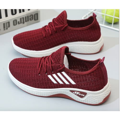 Women Lace Sneakers - Wine | Konga Online Shopping