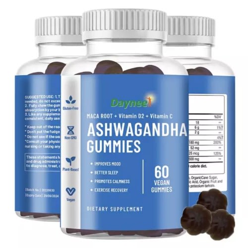 DayneeAshwagandha Gummies With Maca & Vitamin C For Stress Relief