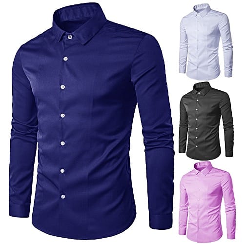 Fashion Front Men’s 4 In 1 Office Plain Shirts | Konga Online Shopping