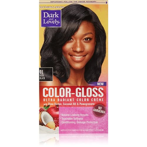 Dark And Lovely Color-gloss Ultra Radiant Hair Color Creme Rich Black 01 |  Konga Online Shopping