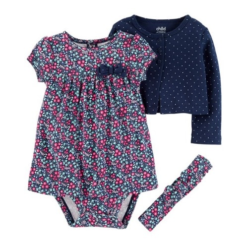 Carter s Child Of Mine Baby Girl Long Sleeve Jacket Dress