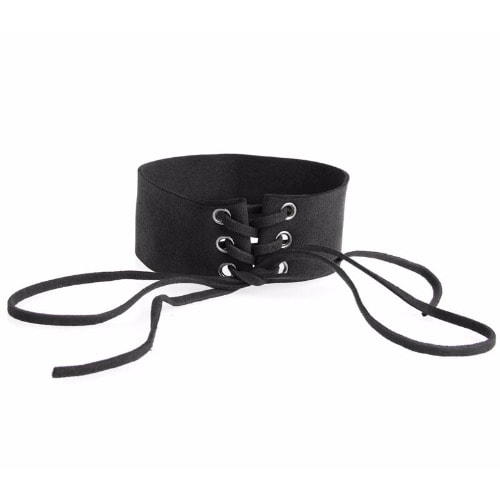 Lace Up Choker Black Konga Online Shopping