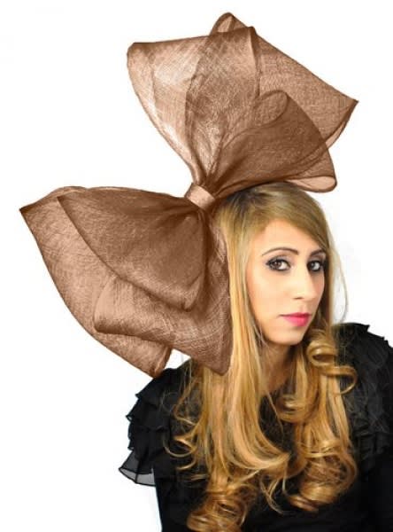 brown occasion hat