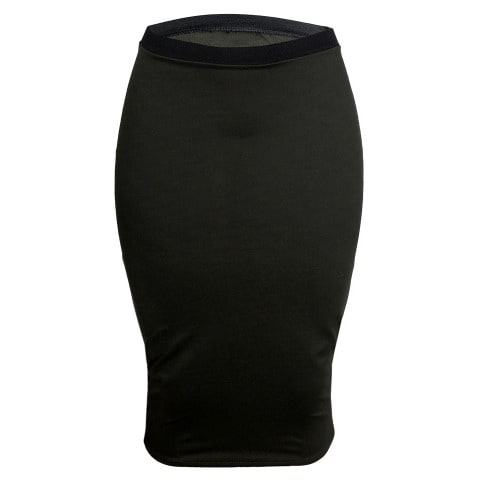 green midi bodycon skirt