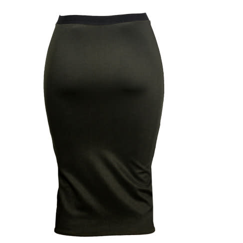green midi bodycon skirt