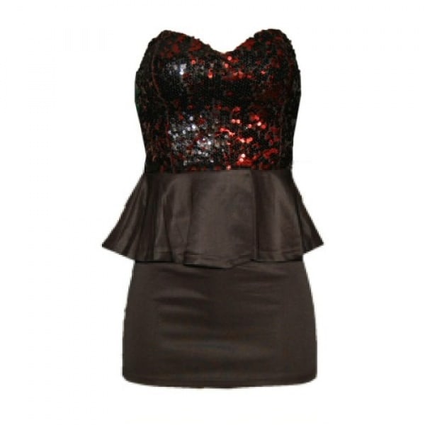 sparkly peplum dress