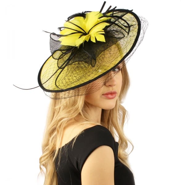 yellow occasion hat