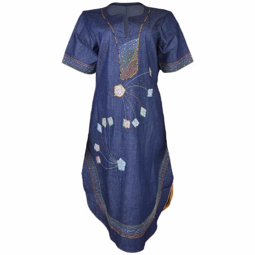 jean short gown