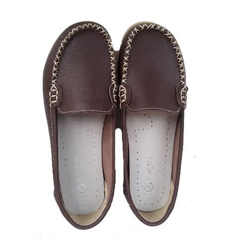 Ladies Leather Loafers Brown 7814215