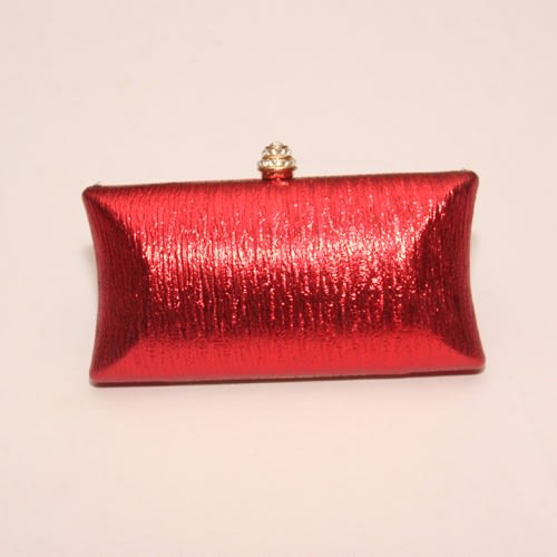 ladies red clutch bag